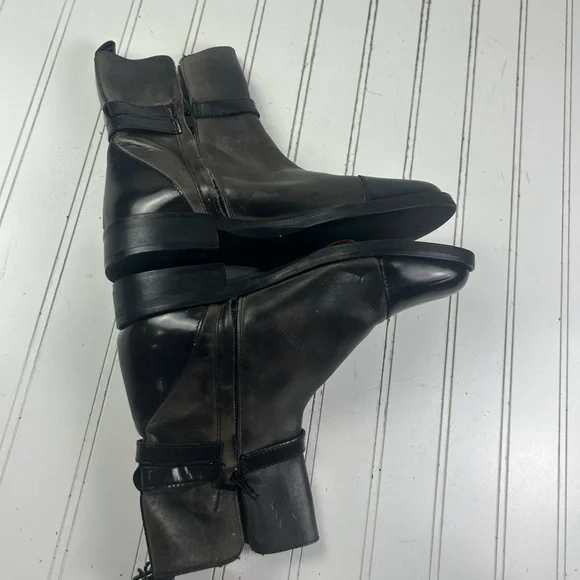 Stelle Monelle Black Leather Ankle Boots with Buckle Women’s Size EU 36 - Picture 5 of 12